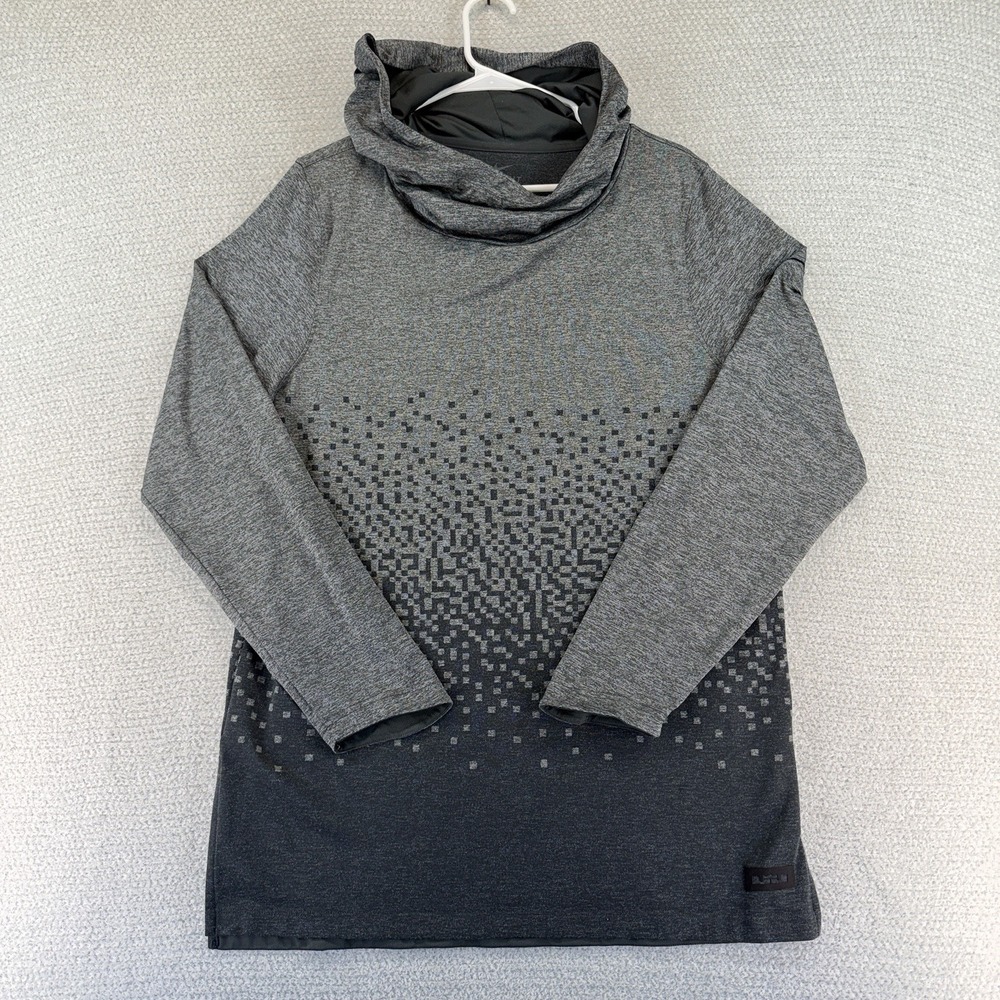 Nike Lebron MVP Hooded Shooter Shirt Mens Large Gray Long Sleeve Performance Gym